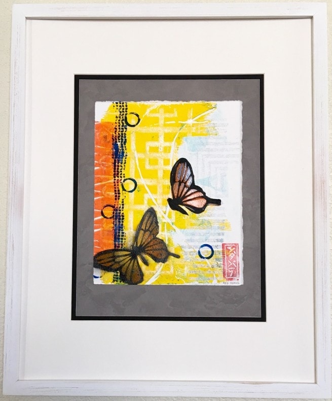 Butterfly 295 Red Pearl Art by Linda Shaffer